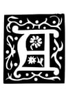 Coloring pages ornamental letter - a