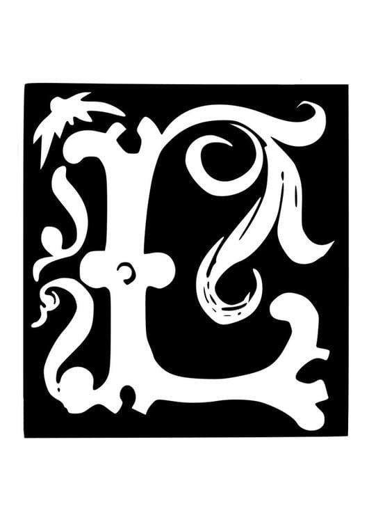 ornamental letter - l