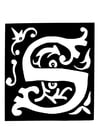 Coloring pages ornamental letter - s