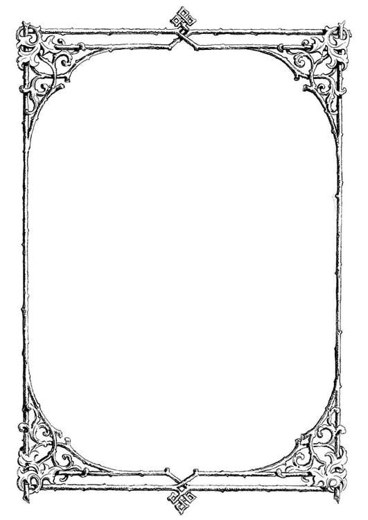Coloring page ornate frame