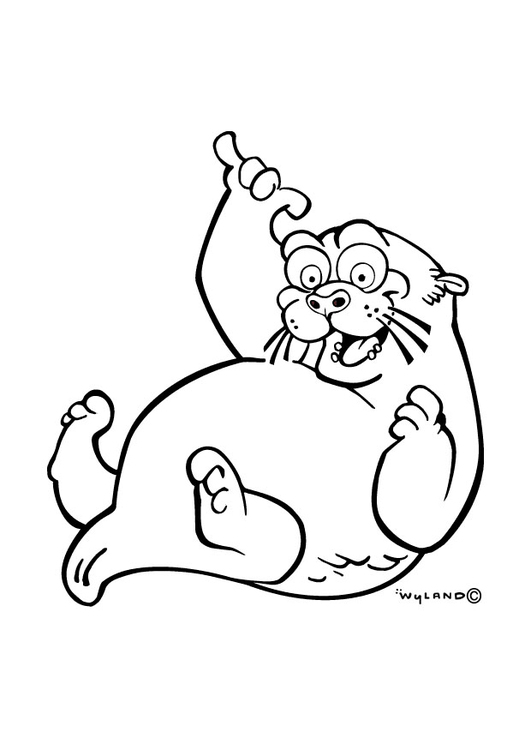 Coloring page otter