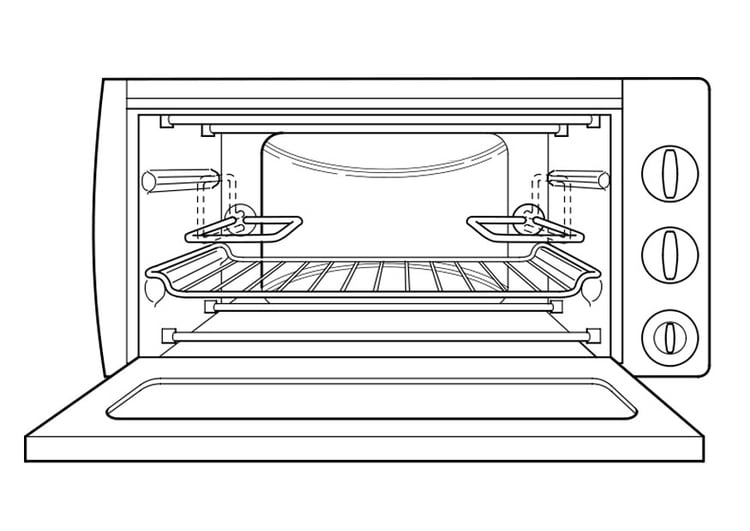 Coloring page oven