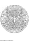 Coloring pages owl mandala