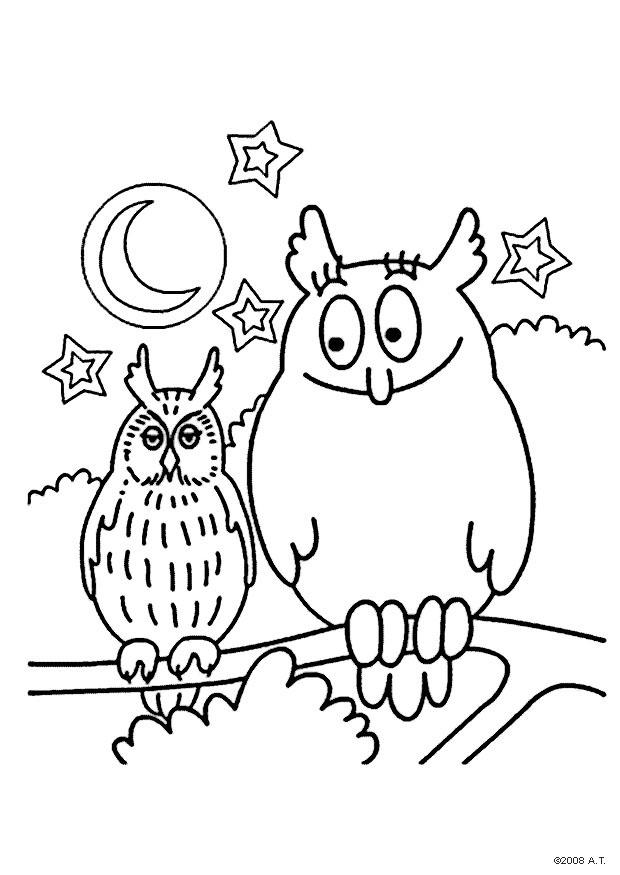Coloring page Owls