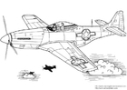 coloring-page P 51 Mustang