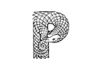 Coloring page p-pangolin