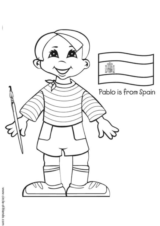 Coloring page Pablo from Spain
