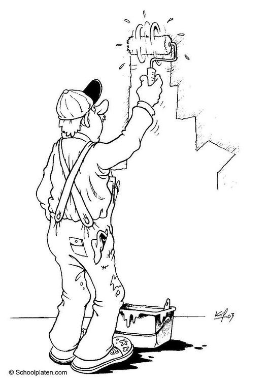 Coloring page painter