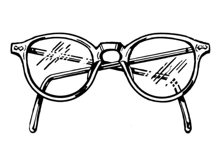 Coloring page pair of glasses