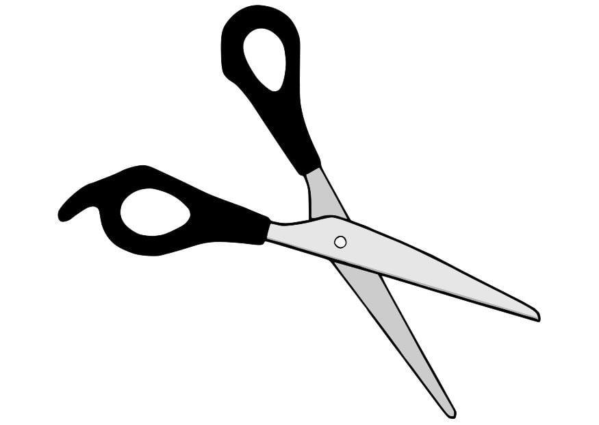 Coloring page pair of scissors