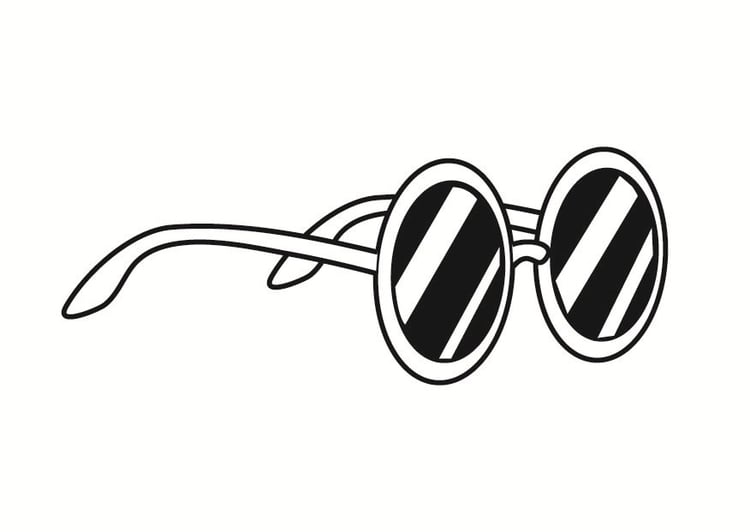 Coloring page pair of sunglasses