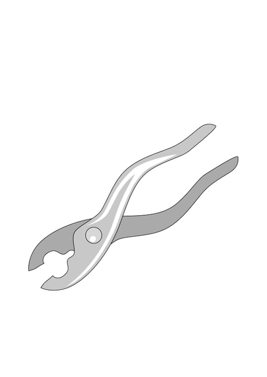 Coloring page pair of tongs