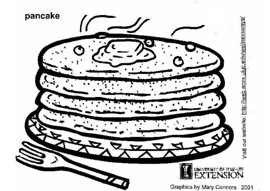 Coloring page pancakes