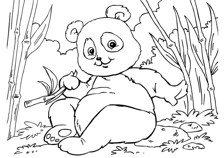 Coloring page panda