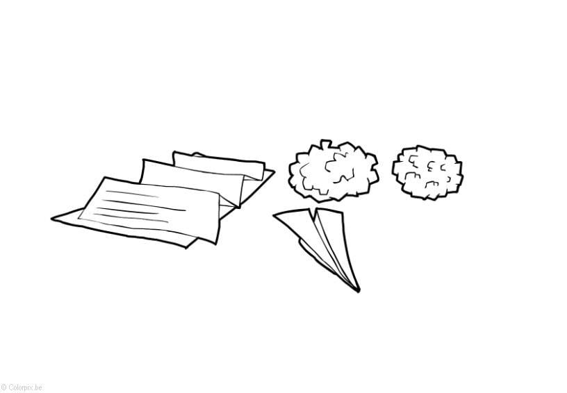 Coloring page Paper and Cardboard