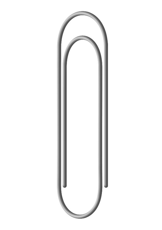 Coloring page paperclip