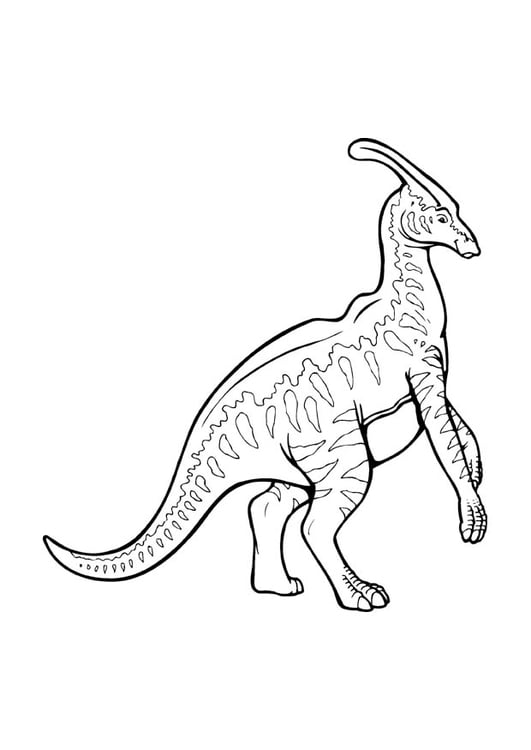 Coloring page parasaurolophus