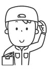 Coloring pages parcel service