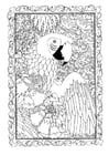 Coloring page parrot