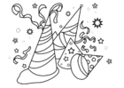 Coloring pages party hats