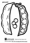 Coloring pages pea pod