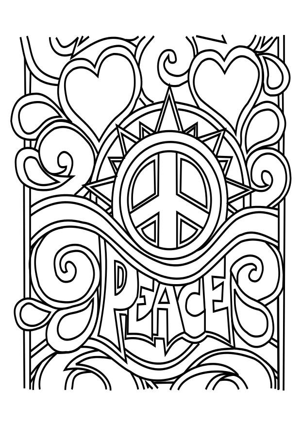 Coloring page peace