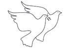 Coloring page peace doves