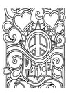 Coloring page peace