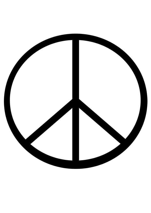 Coloring page peace sign
