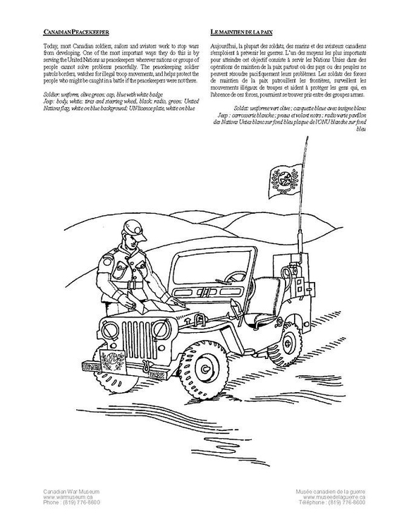 Coloring page peacekeeper