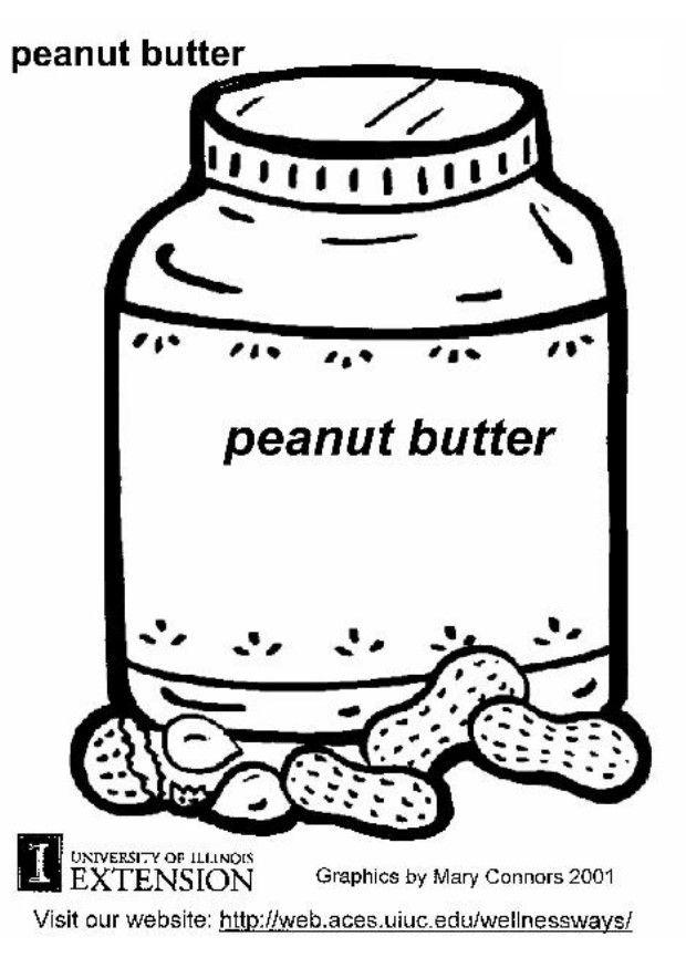 Coloring page peanut butter