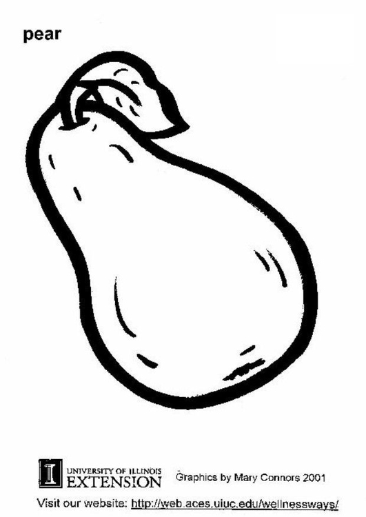 Coloring page pear