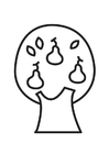 coloring-page Pear Tree