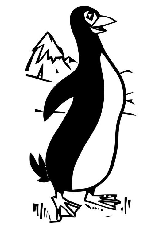 Coloring page penguin