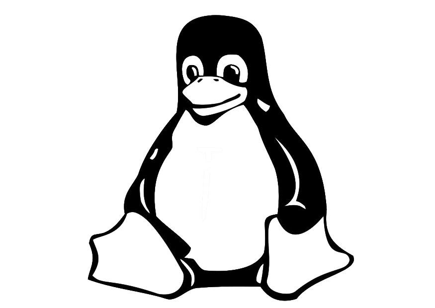 Coloring page penguin sitting down