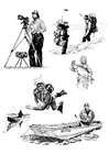 coloring-page people in nature 2