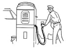 Coloring pages petrol station