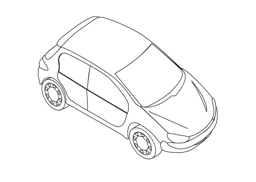 Coloring page peugeot 206