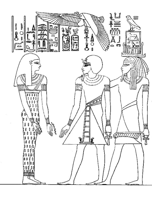 Coloring page Pharoah Amenophis III