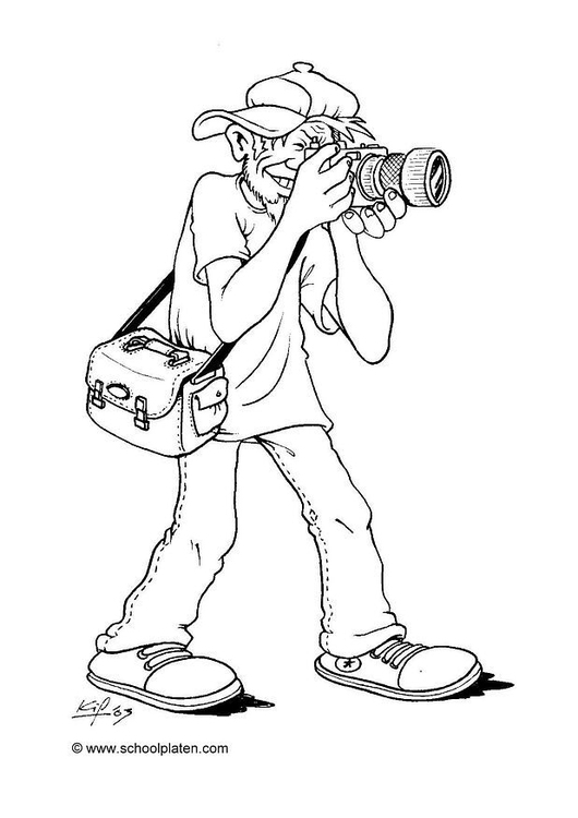 Coloring page photographer