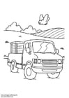 Coloring page pick-up truck