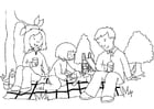 Coloring pages picnic