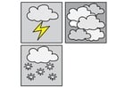 Coloring pages pictograms weather 2