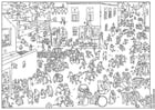 Coloring pages Pieter Brueghel