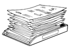 Coloring pages pile of documents