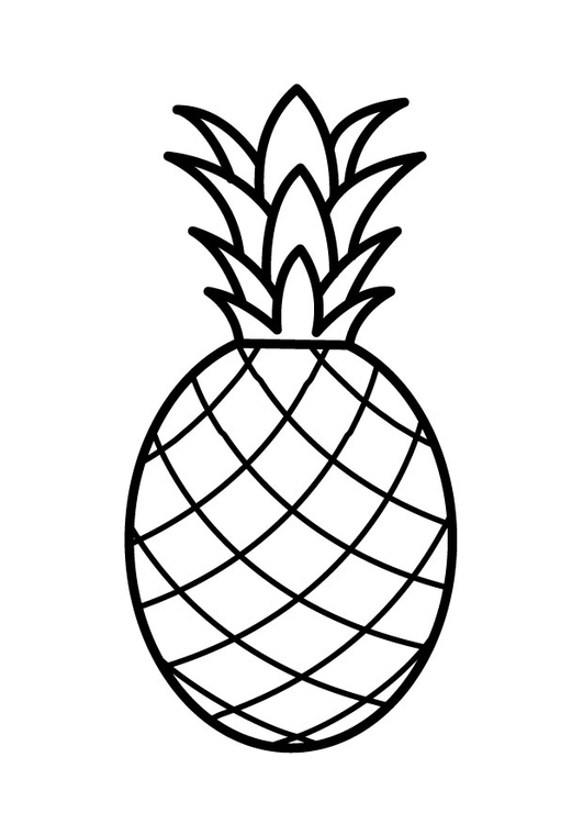 Coloring page pineapple