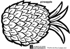 Coloring page pineapple