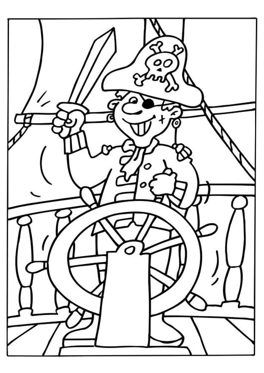 Coloring page Pirate 2