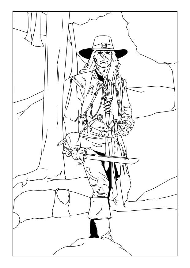 Coloring page pirate