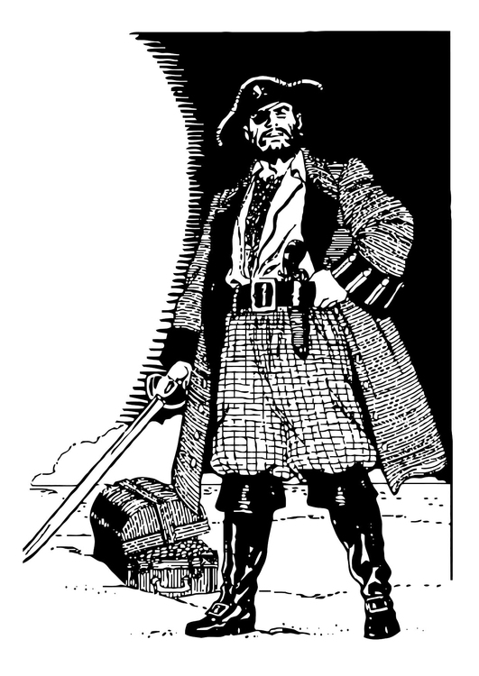 Coloring page pirate